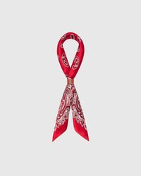 CRIMSON BANDANA NA SILK SCARF
