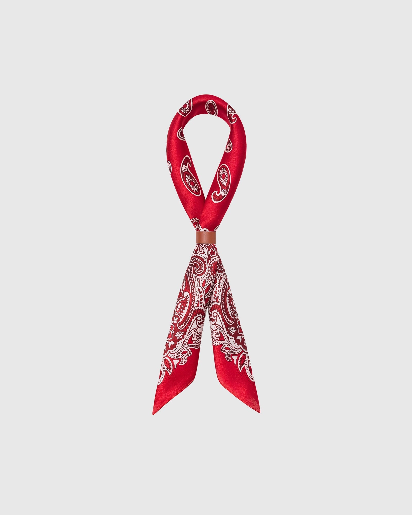 CRIMSON BANDANA NA SILK SCARF
