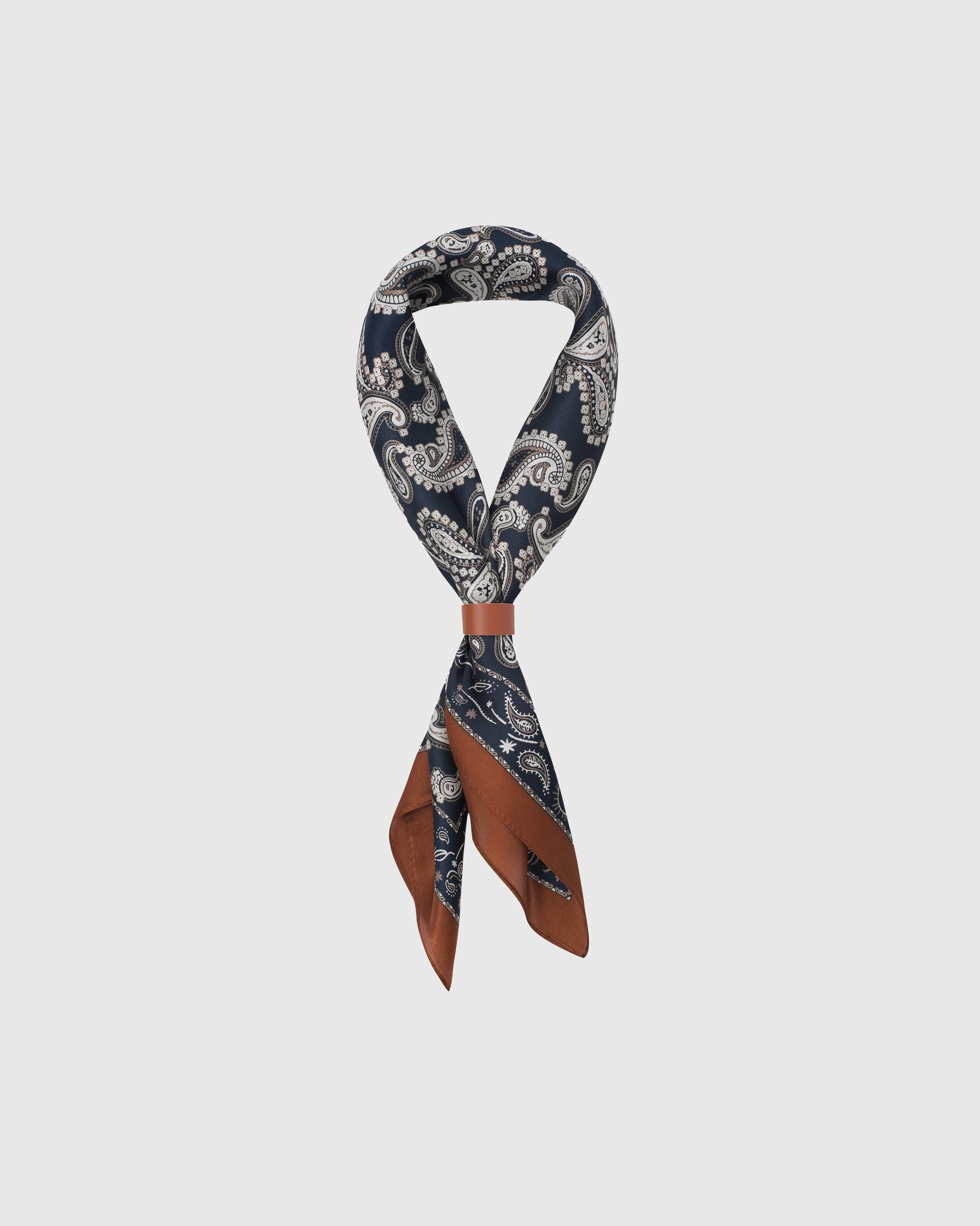 MIDNIGHT PAISLEY NA SILK SCARF