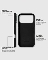 VINTAGE LEATHER PHONE CASE — BLACK
