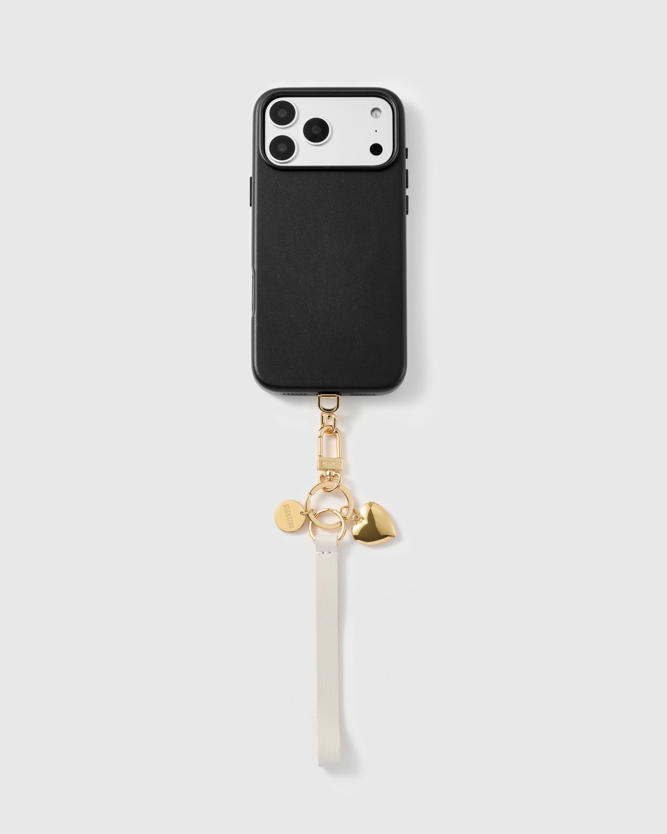 IVORY GOLDEN NA PUSO SA LEATHER PHONE STRAP