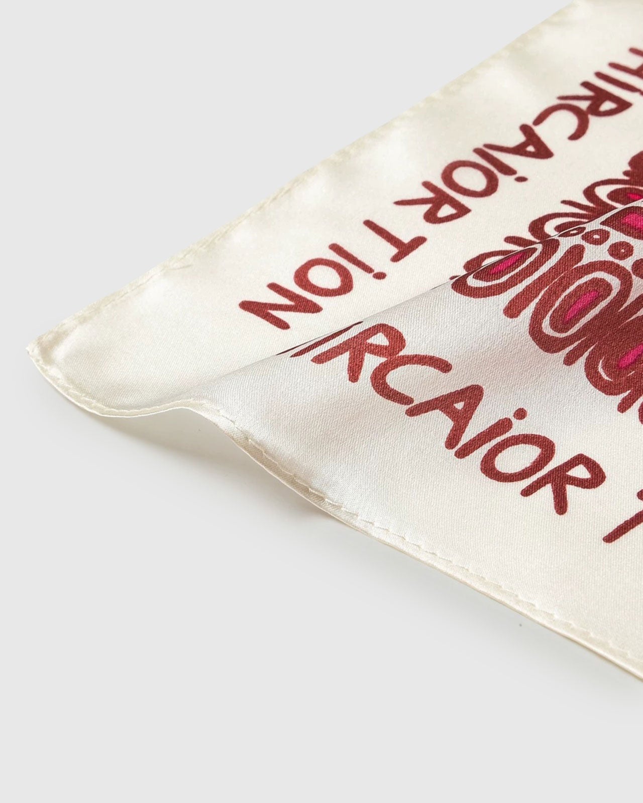 CRIMSON FOLKLORE NA SILK SCARF