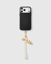 IVORY GOLDEN LADYBUG LEATHER PHONE STRAP