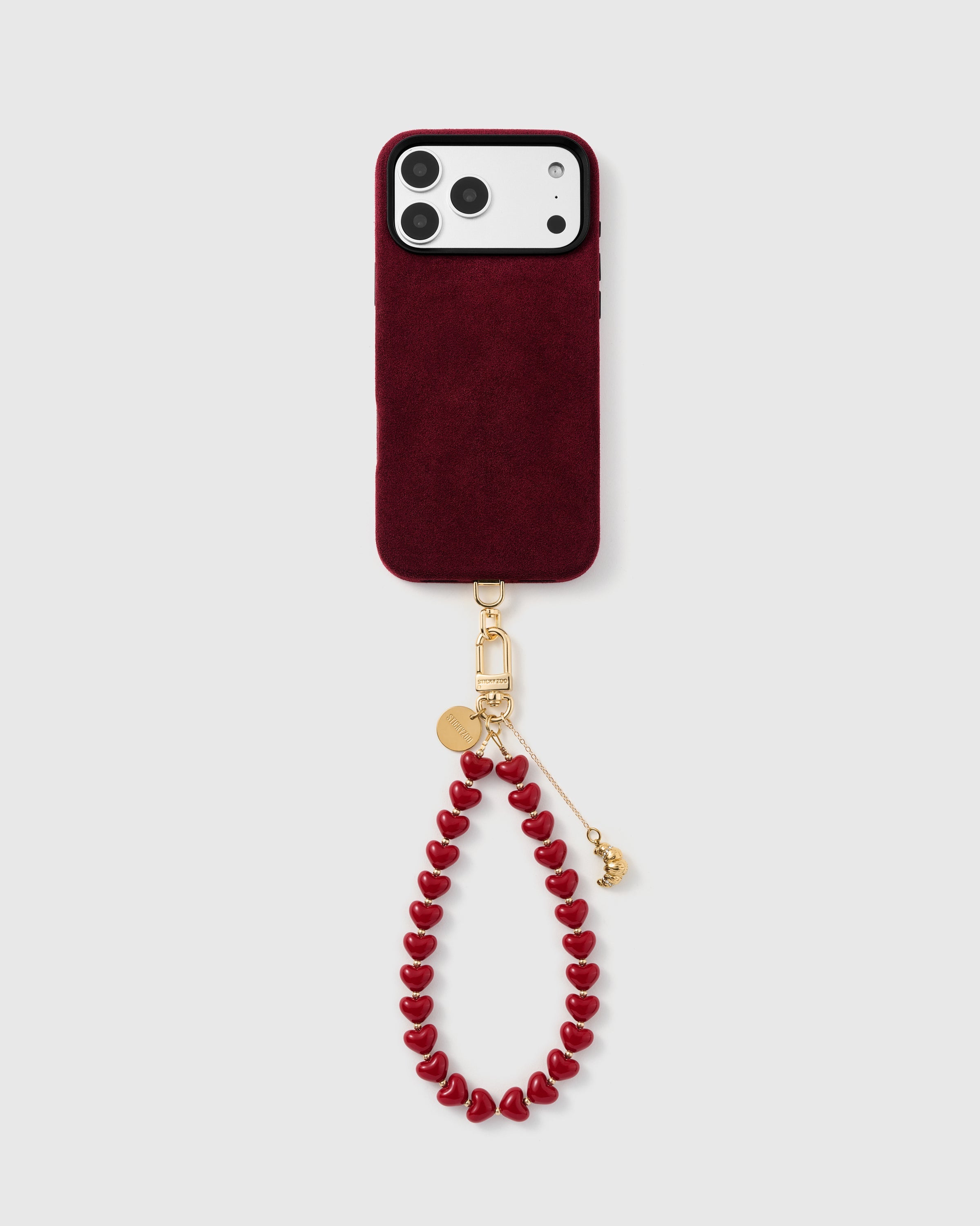 CHERRY CROISSANT HEART STRAP NG TELEPONO  