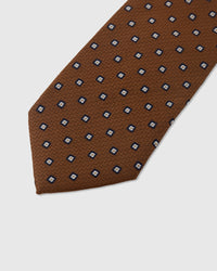 COGNAC SQUARE DOT TIE