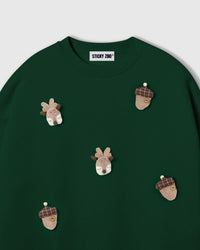 REINDEER AT ACORN NA MALAMBOT NA SWEATSHIRT