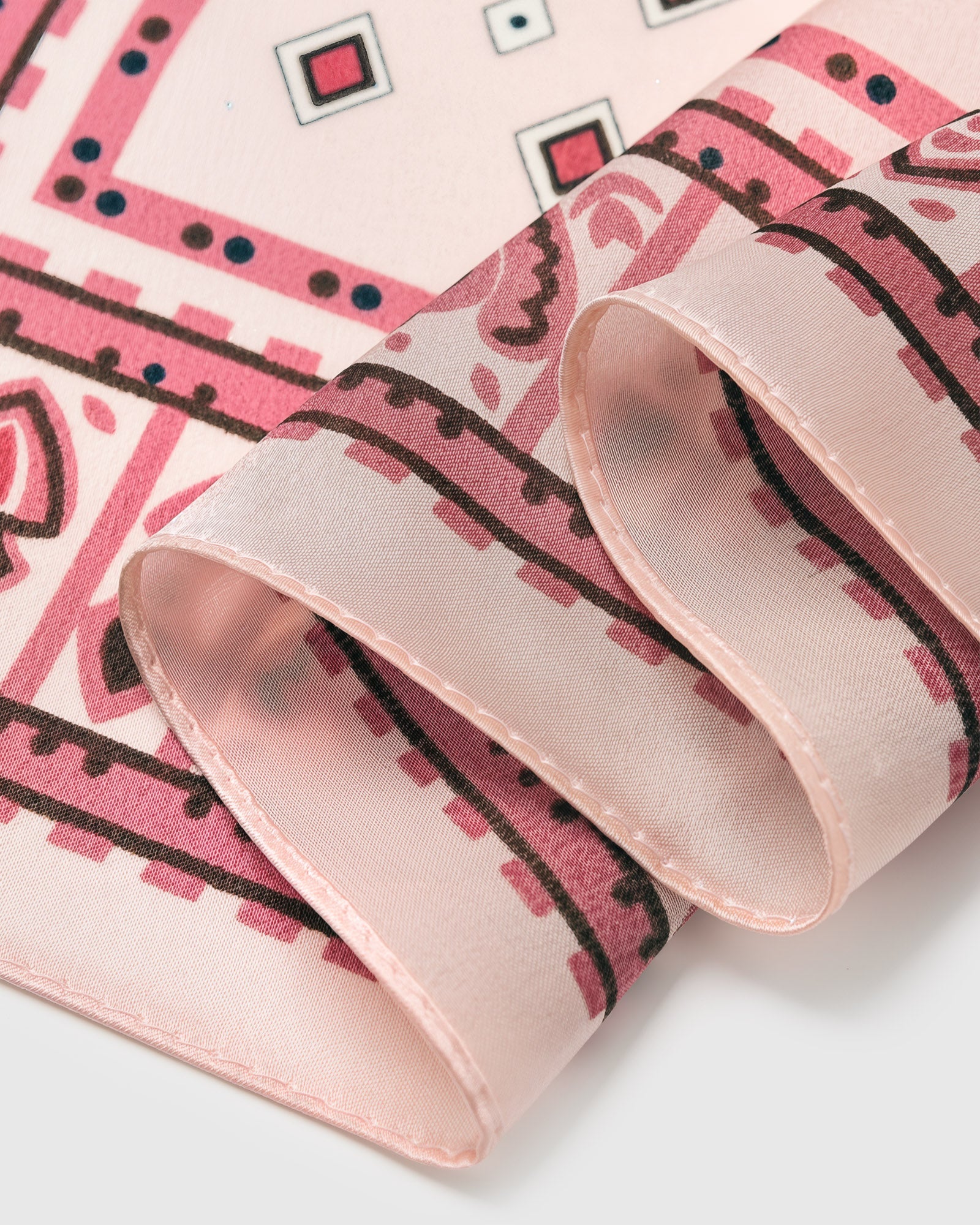 ROSEWATER TILE NA SILK SCARF