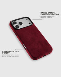 ALCANTARA CASE NG TELEPONO — BORDEAUX  