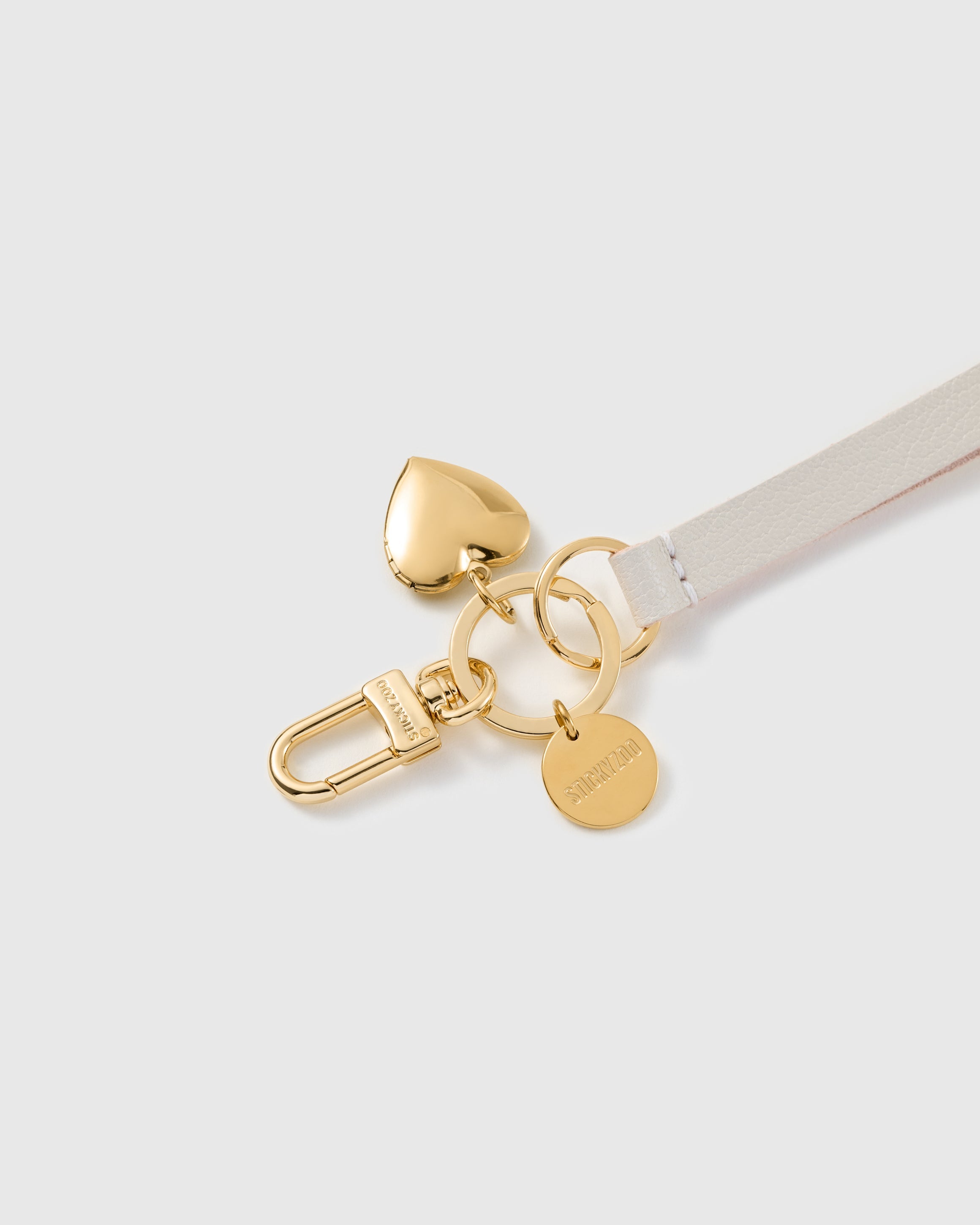 IVORY GOLDEN NA PUSO SA LEATHER PHONE STRAP