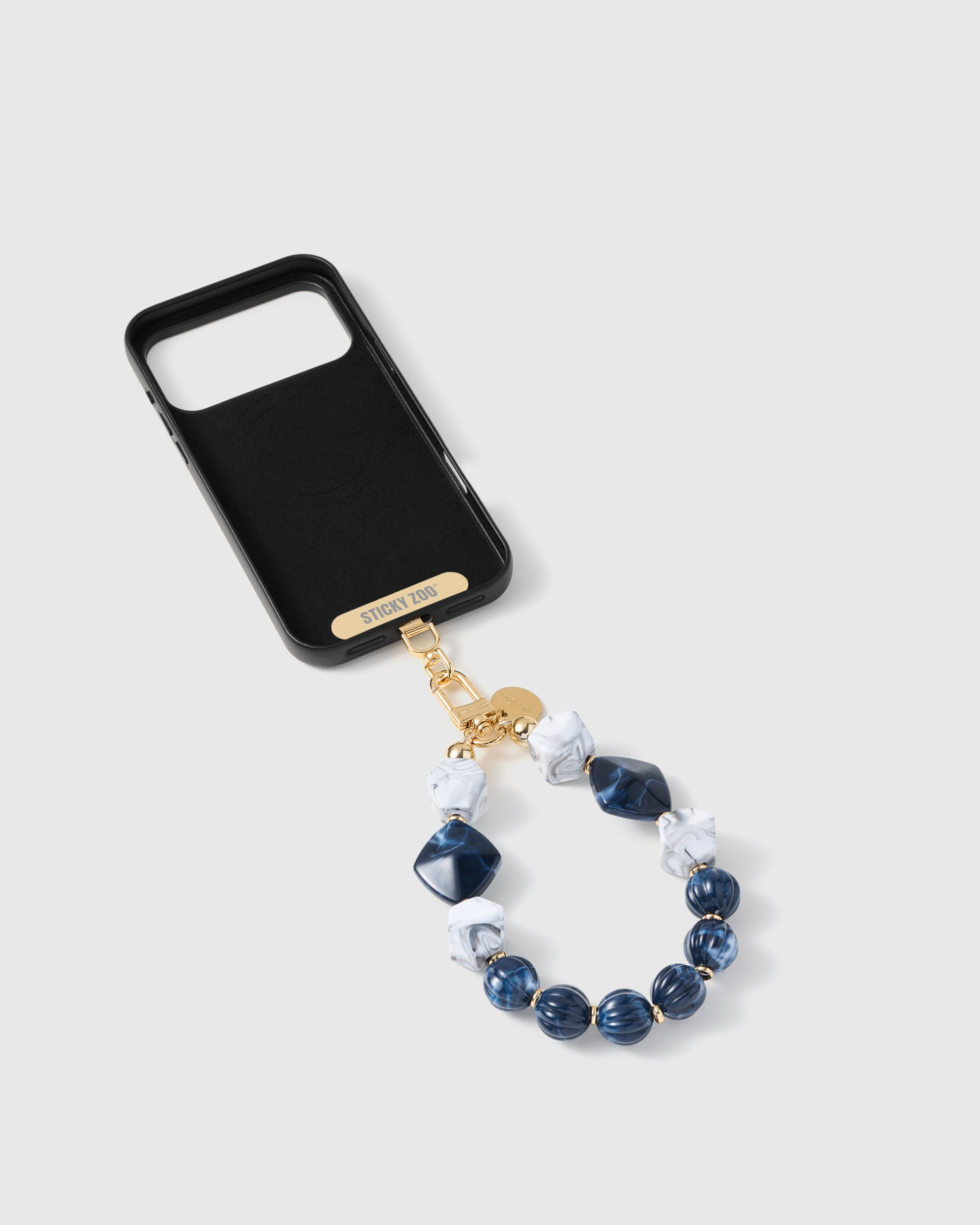 STRAP NG TELEPONO NA MAY SAPPHIRE MARBLE CLUSTER
