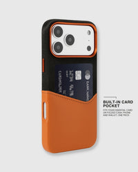 WALLET NA CASE PARA SA TELEPONO — BLACK ORANGE