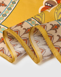 SAFFRON MEDALLION NA SILK SCARF