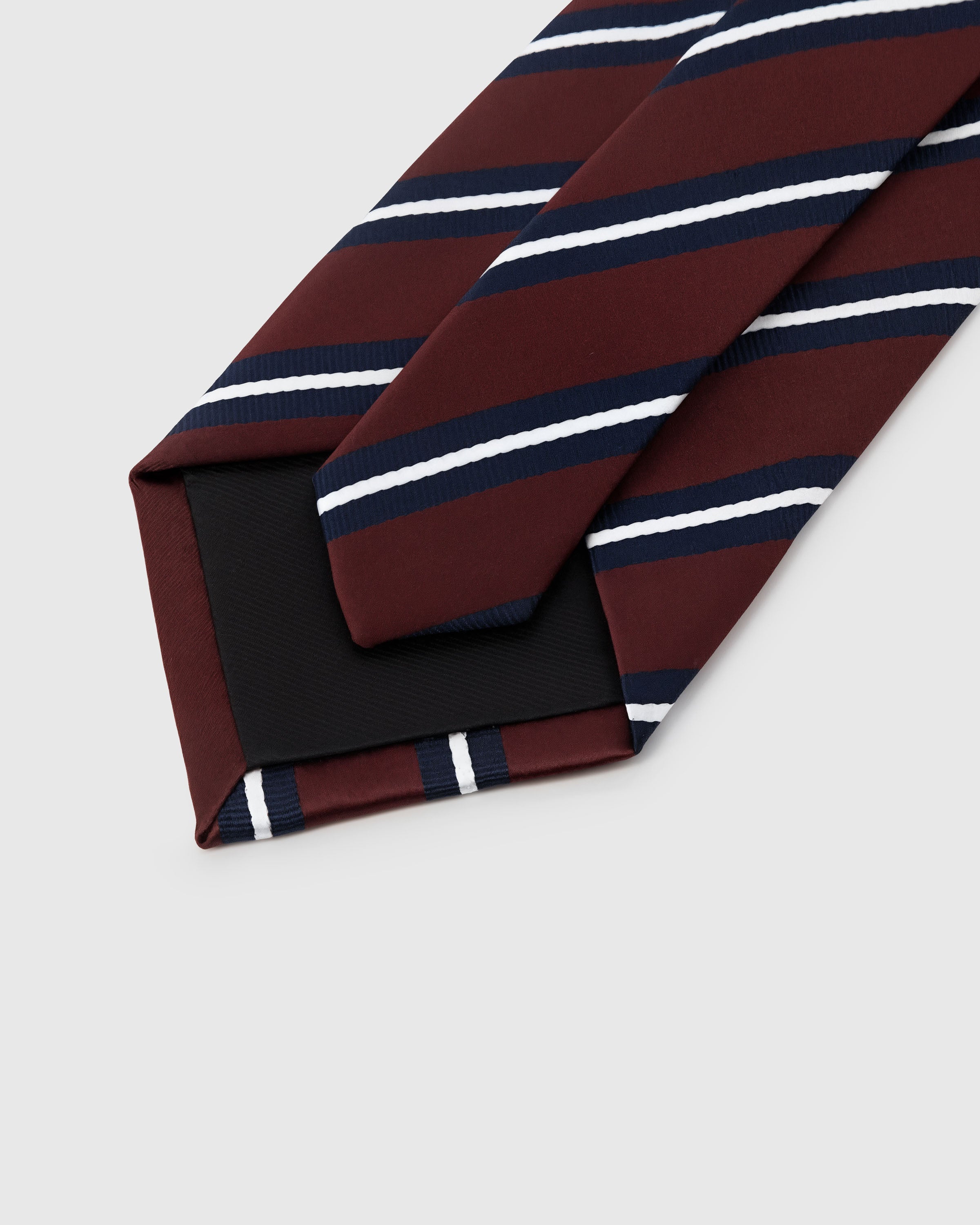 TIE NA NAVY BORDEAUX STRIPE