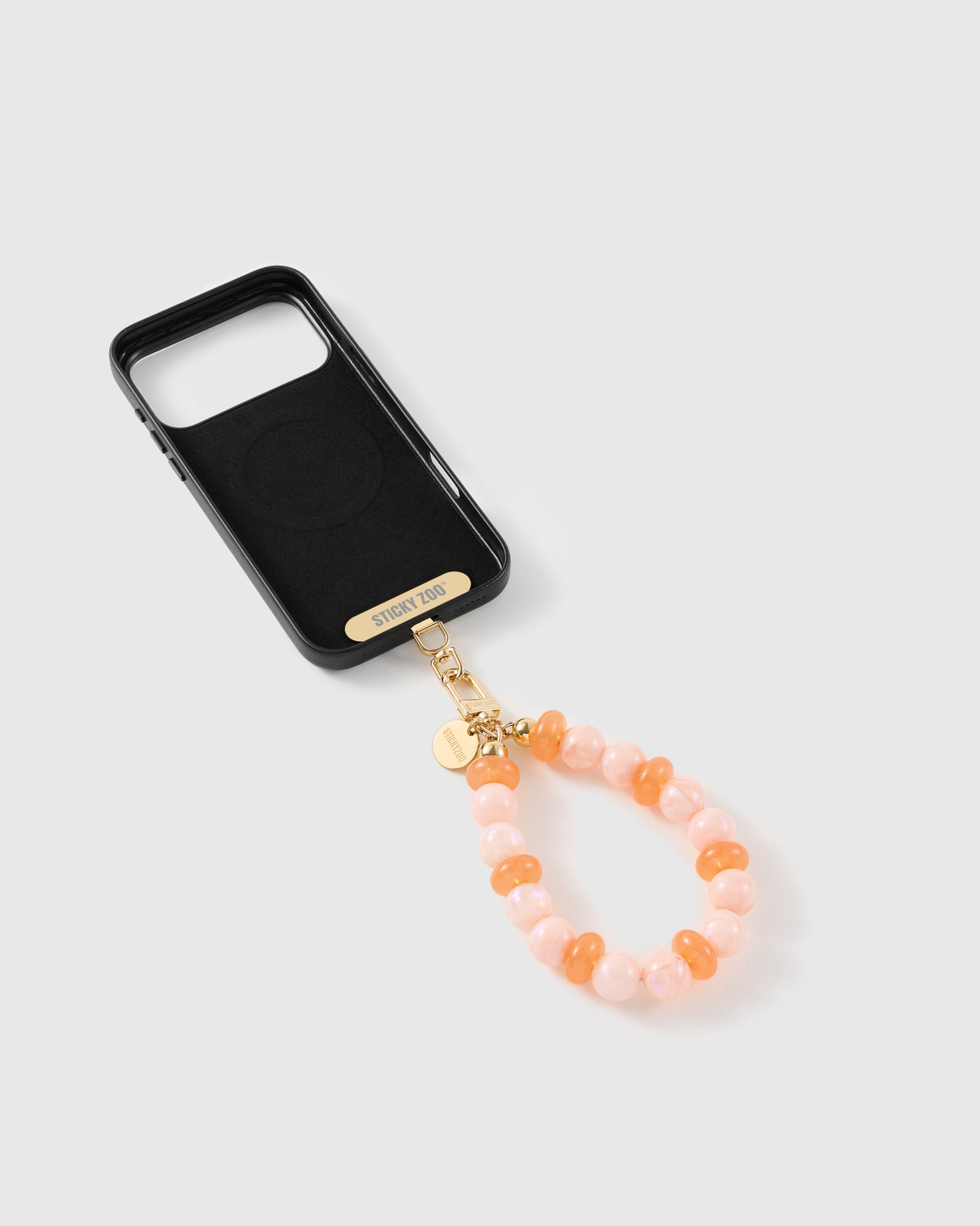 PEACH PEARL PHONE STRAP