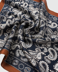 MIDNIGHT PAISLEY NA SILK SCARF