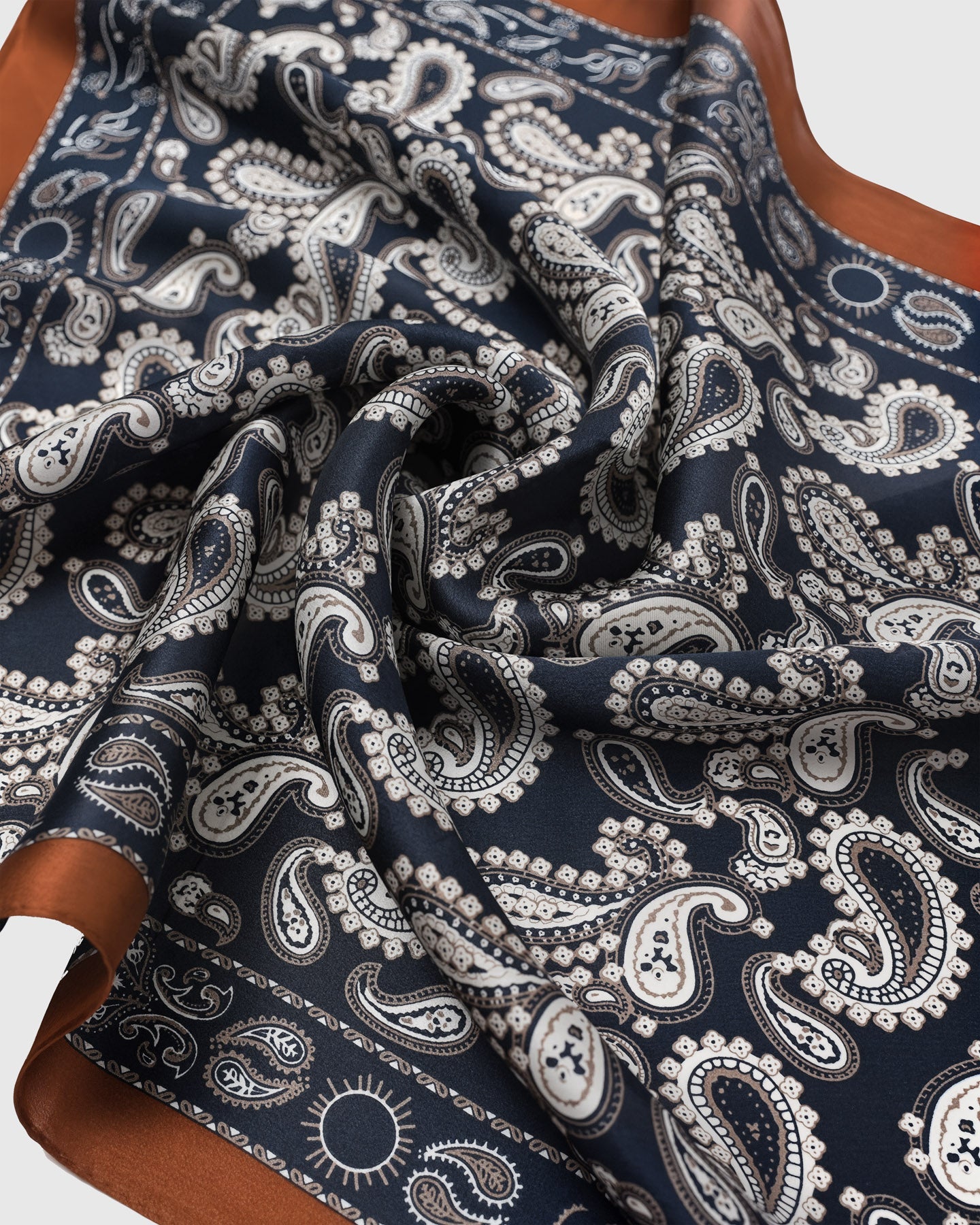 MIDNIGHT PAISLEY NA SILK SCARF