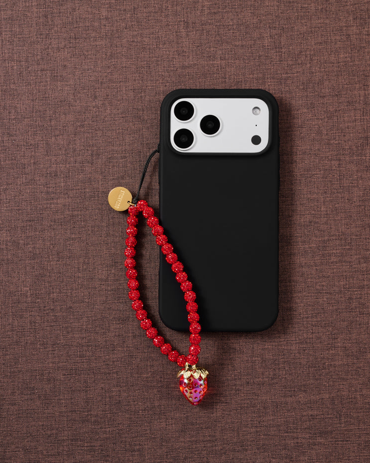 RUBY STRAWBERRY SPARKLE PHONE STRAP