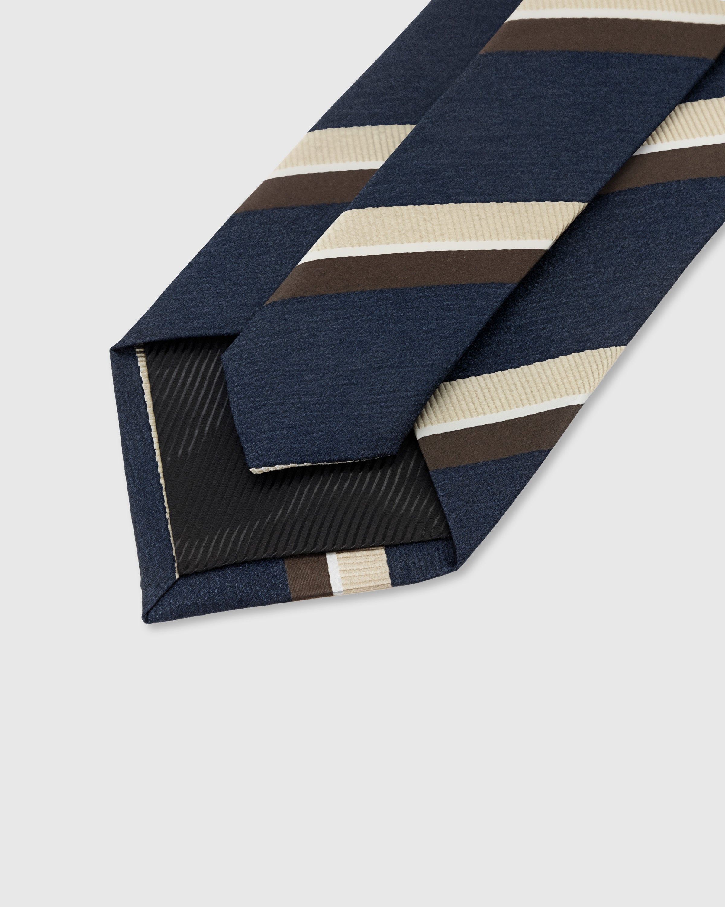 NAVY CLUB STRIPE TIE