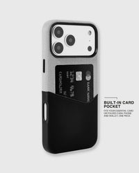 WALLET NA CASE PARA SA TELEPONO — GREY BLACK