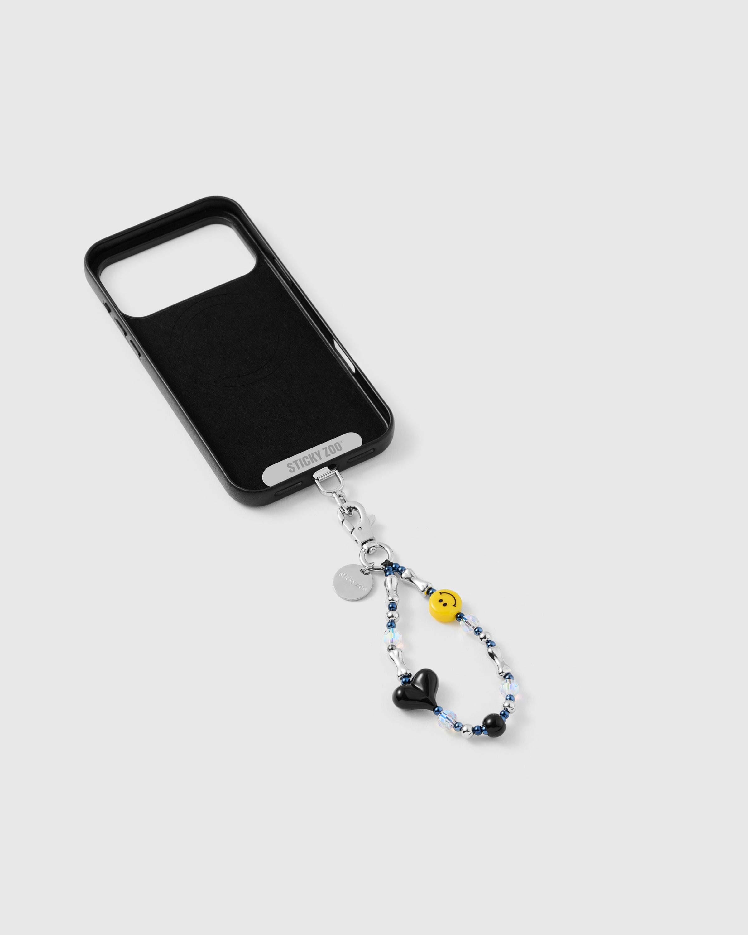 NGITI NA ITIM NA PUSO NA STRAP NG TELEPONO
