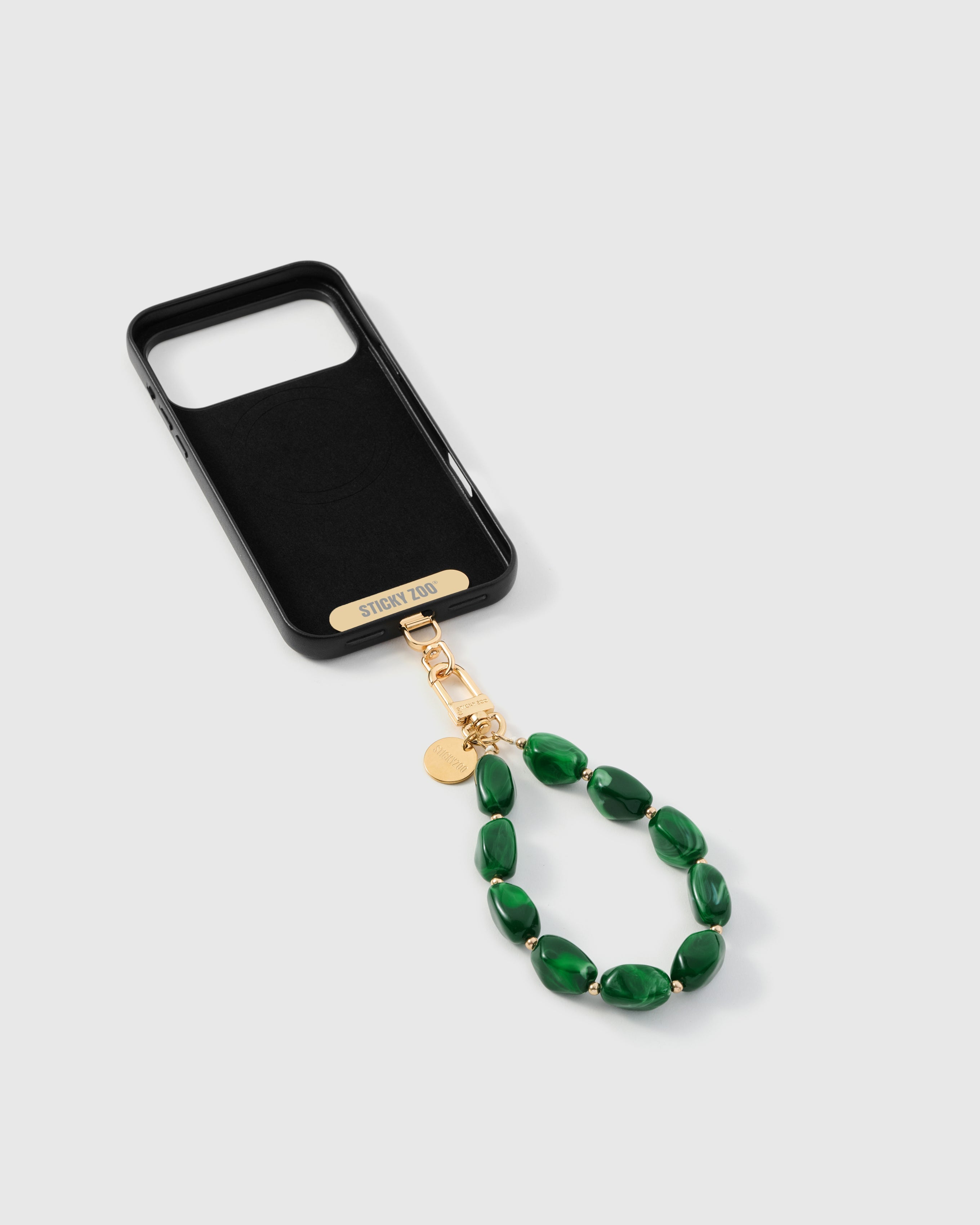 STRAP NG TELEPONO NA MAY EMERALD MARBLE