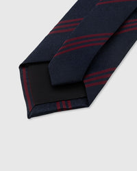 NAVY CRIMSON STRIPE NA KORBATAS