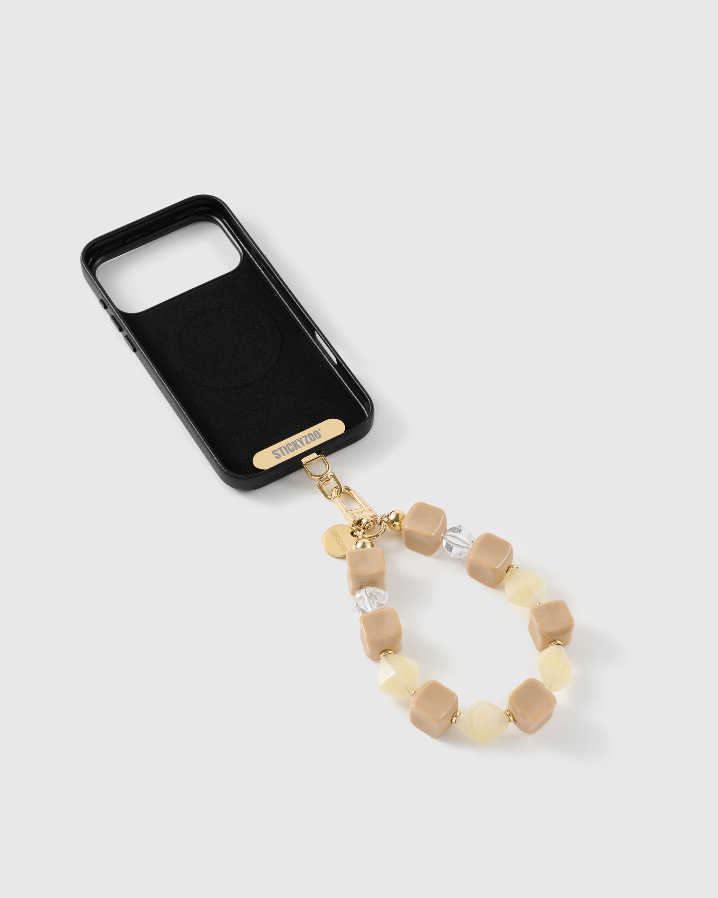 LATTE MARBLE MIX PHONE STRAP