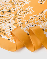 SAFFRON BANDANA SILK SCARF