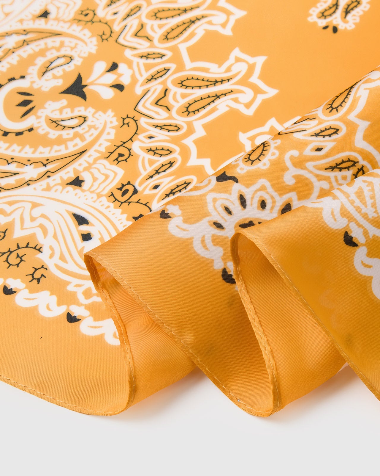 SAFFRON BANDANA SILK SCARF