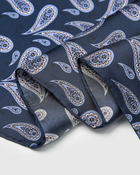 NAVY BOTEH NA SILK SCARF