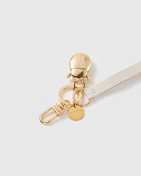 IVORY GOLDEN LADYBUG LEATHER PHONE STRAP