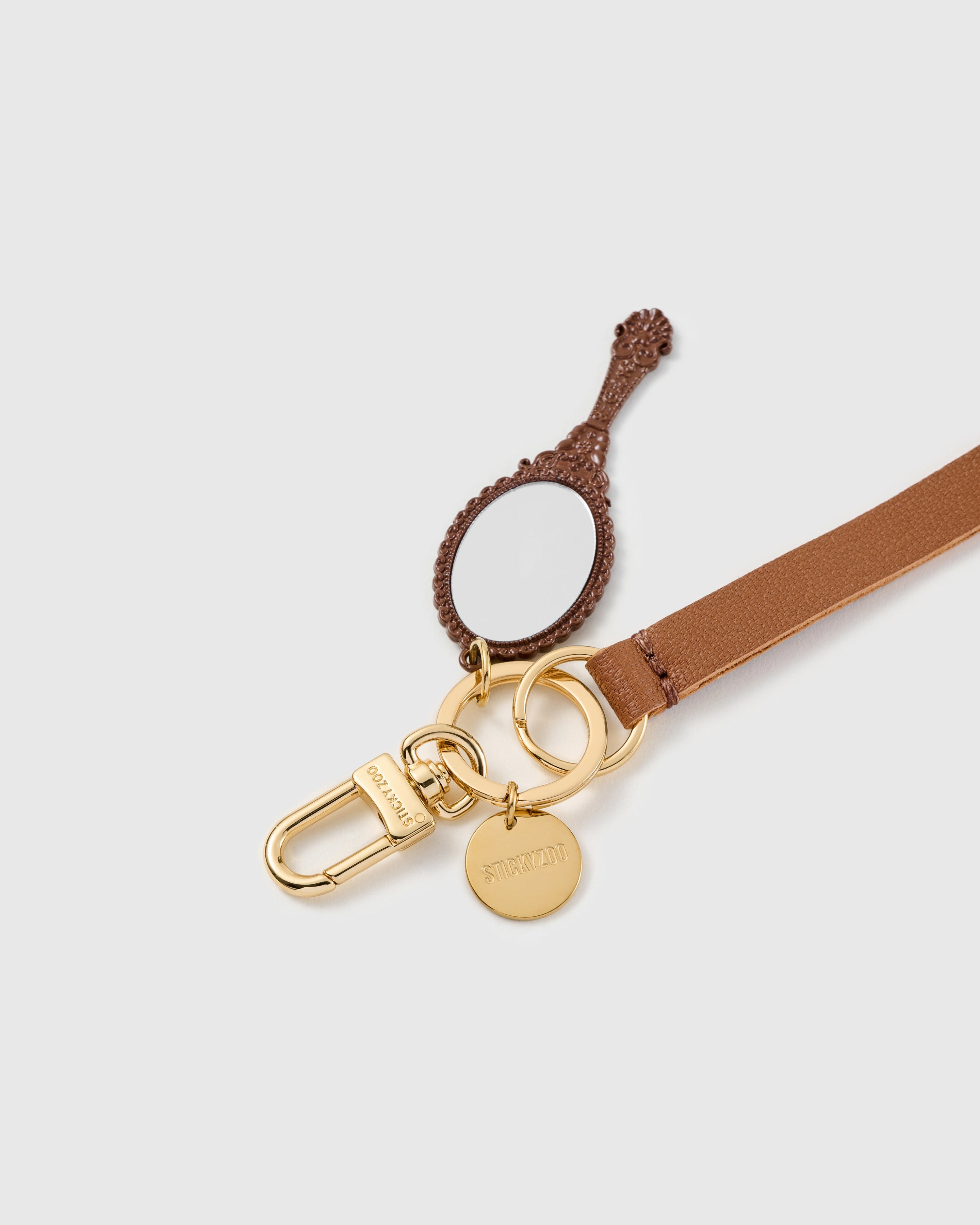 HEIRLOOM NA SALAMIN NA LEATHER NA STRAP PARA SA TELEPONO