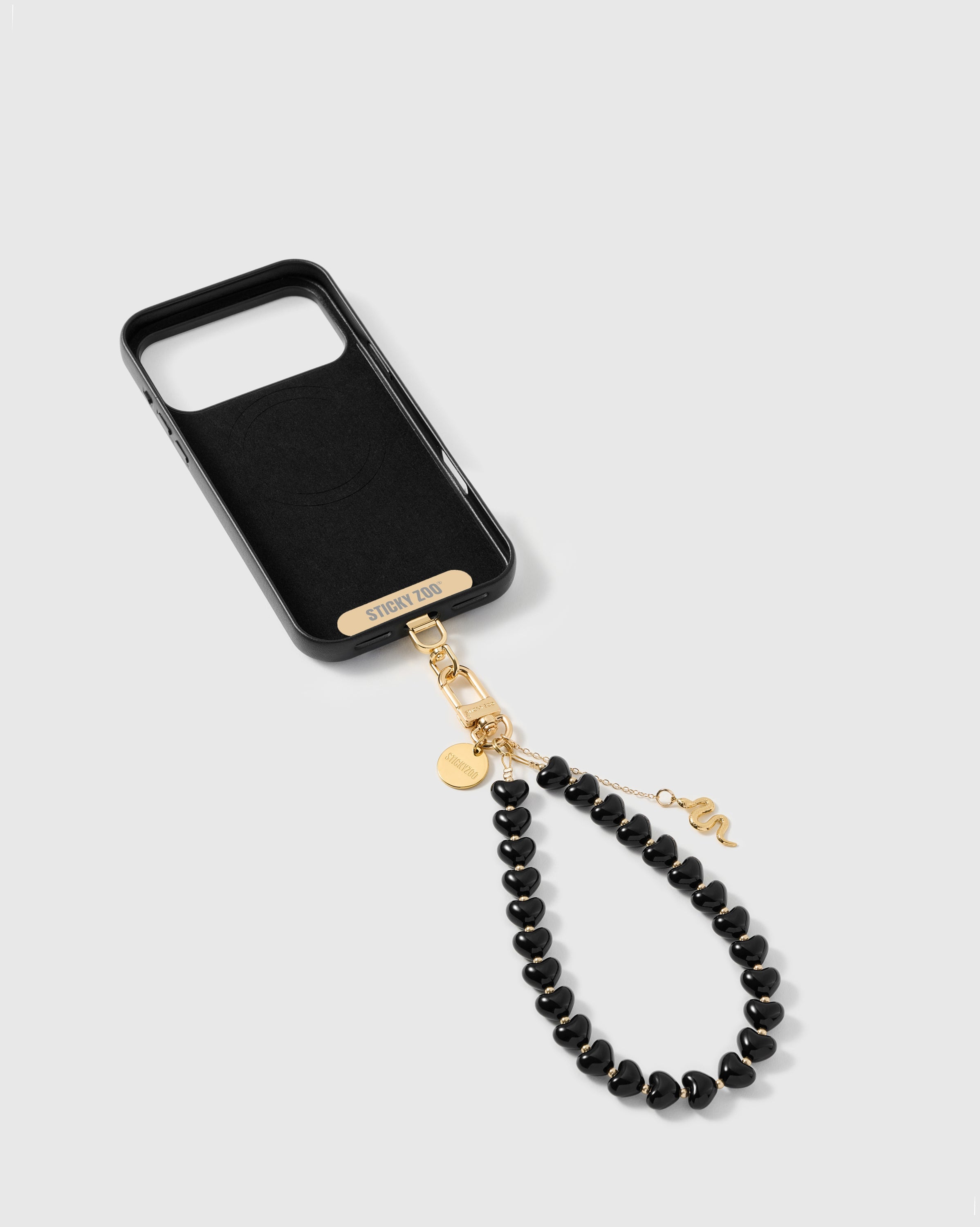 NOIR SNAKE HEART STRAP NG TELEPONO  