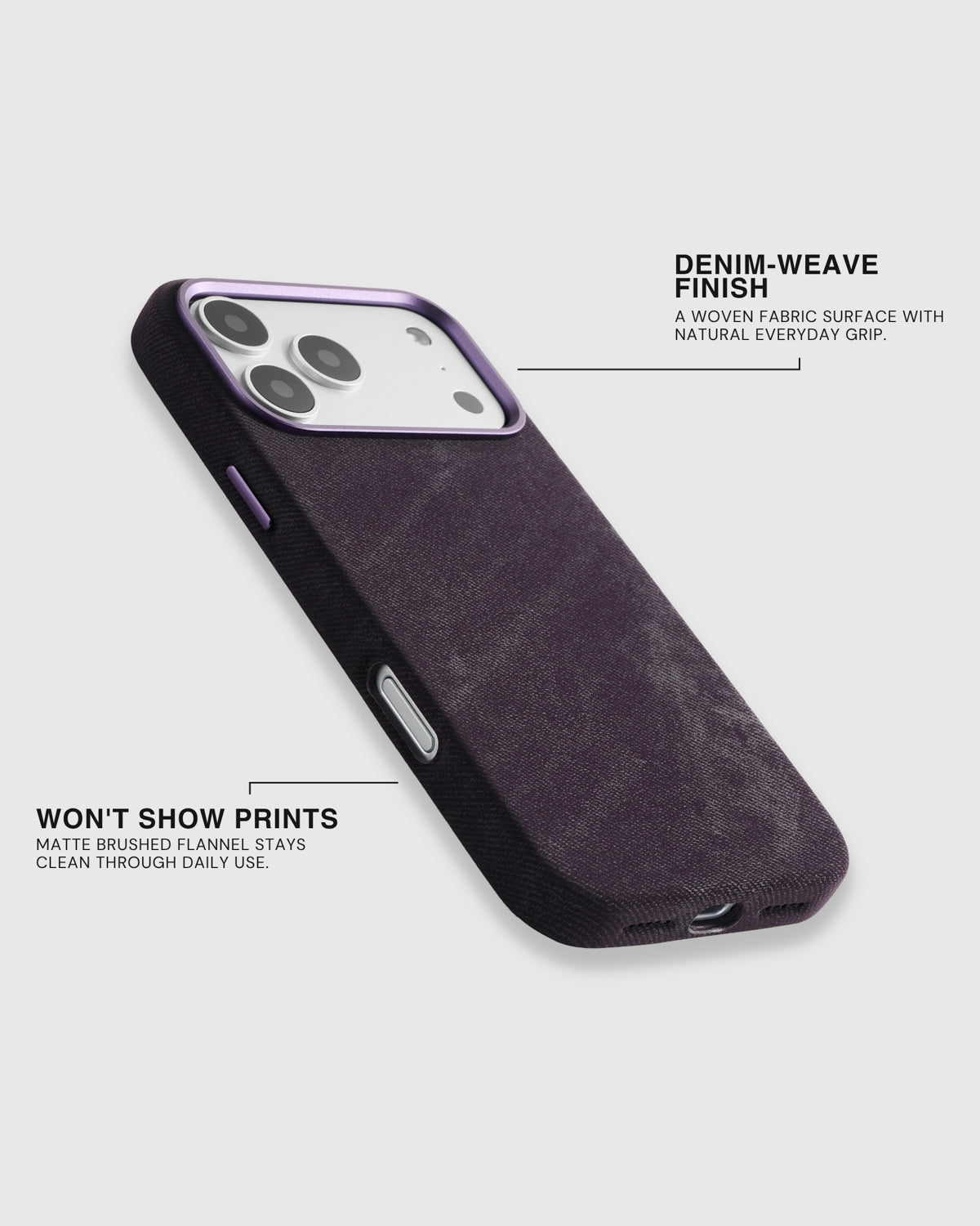 DENIM CASE NG TELEPONO — PURPLE