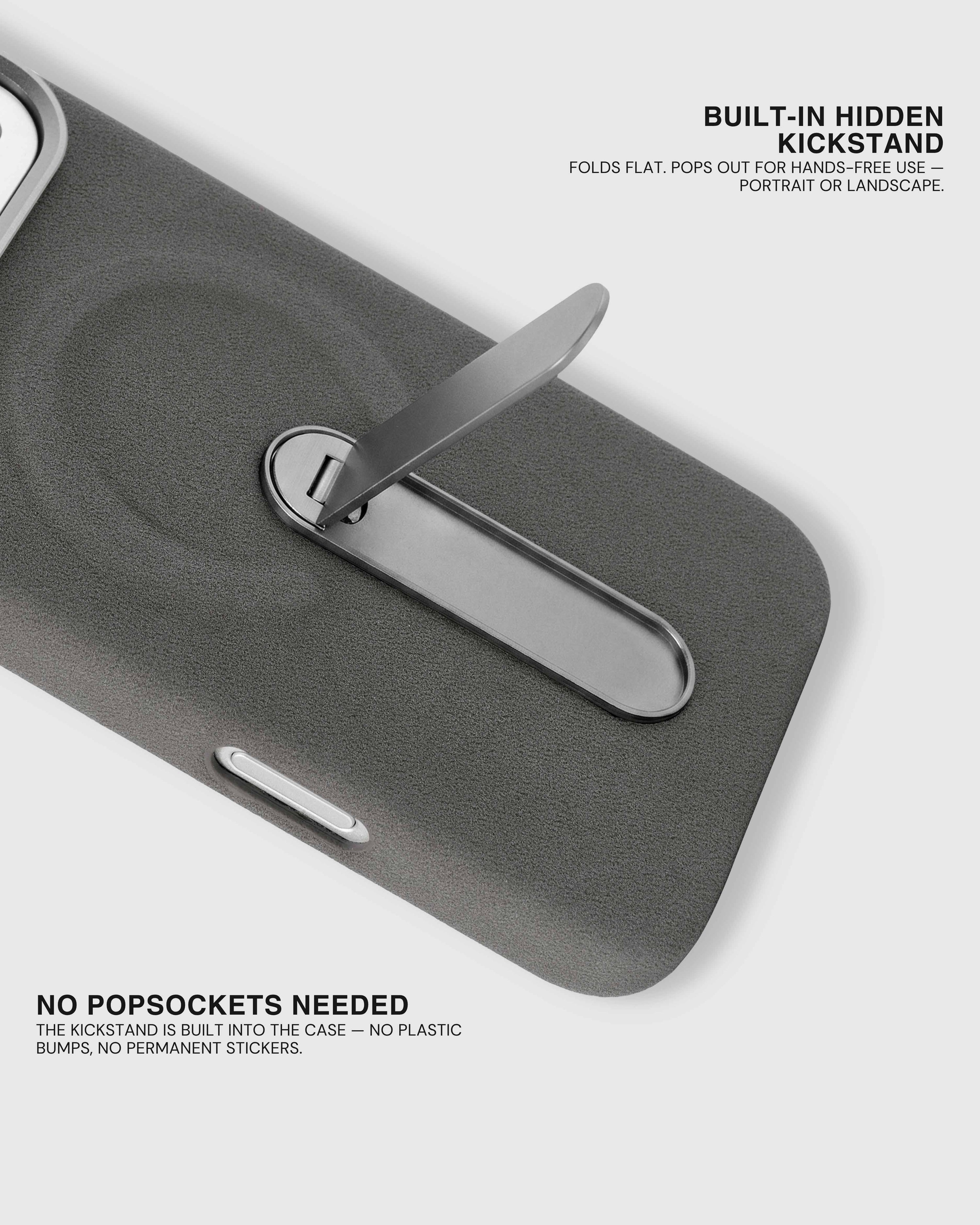 STAND CASE NG TELEPONO — GREY