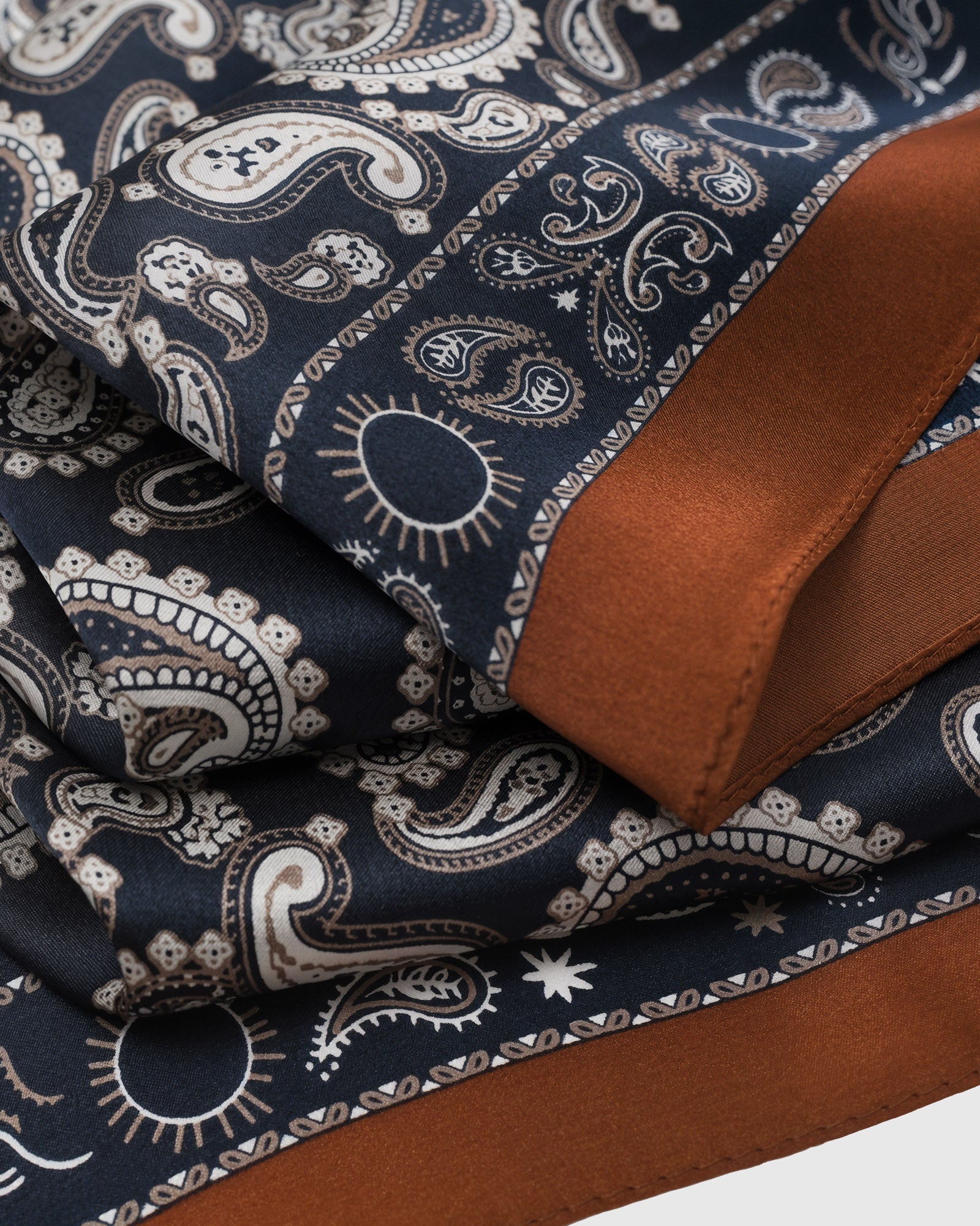 MIDNIGHT PAISLEY NA SILK SCARF