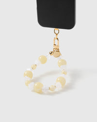 STRAP NG TELEPONO NA MAY BUTTER CRYSTAL CLUSTER