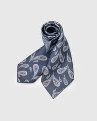 NAVY BOTEH NA SILK SCARF