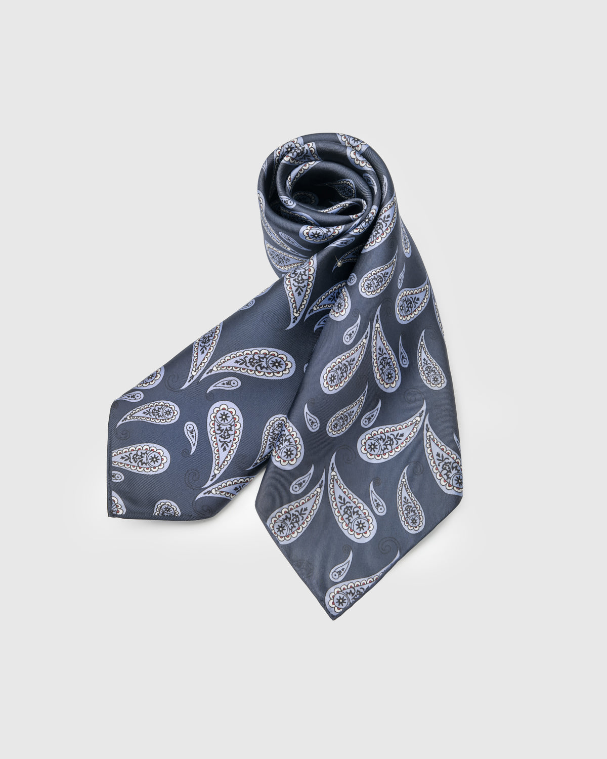 NAVY BOTEH NA SILK SCARF