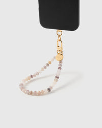 BLUSH AGATE ORBIT PHONE STRAP