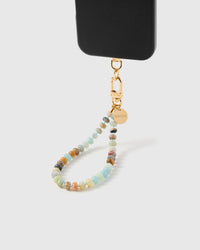 AQUA AGATE ORBIT PHONE STRAP