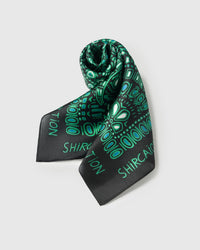 EMERALD DOTWORK NA SILK SCARF