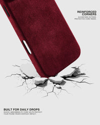 ALCANTARA CASE NG TELEPONO — BORDEAUX  