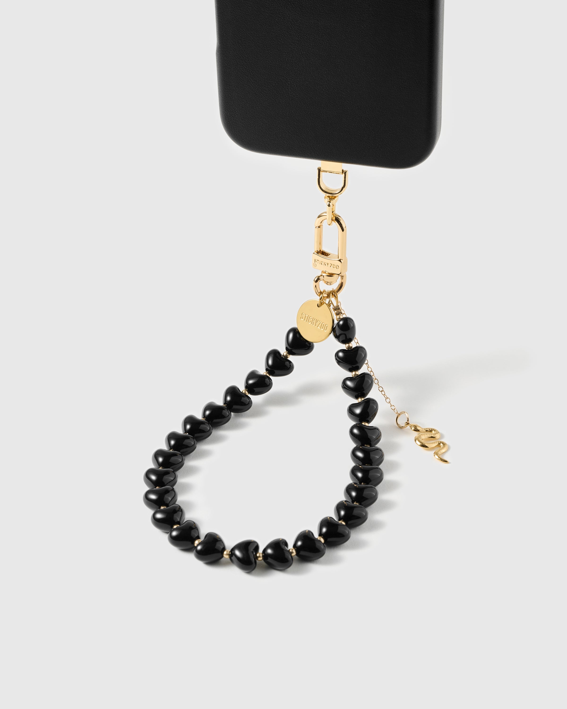 NOIR SNAKE HEART STRAP NG TELEPONO  