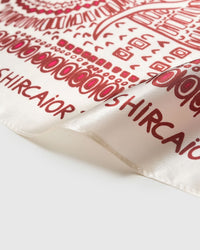 CRIMSON FOLKLORE NA SILK SCARF