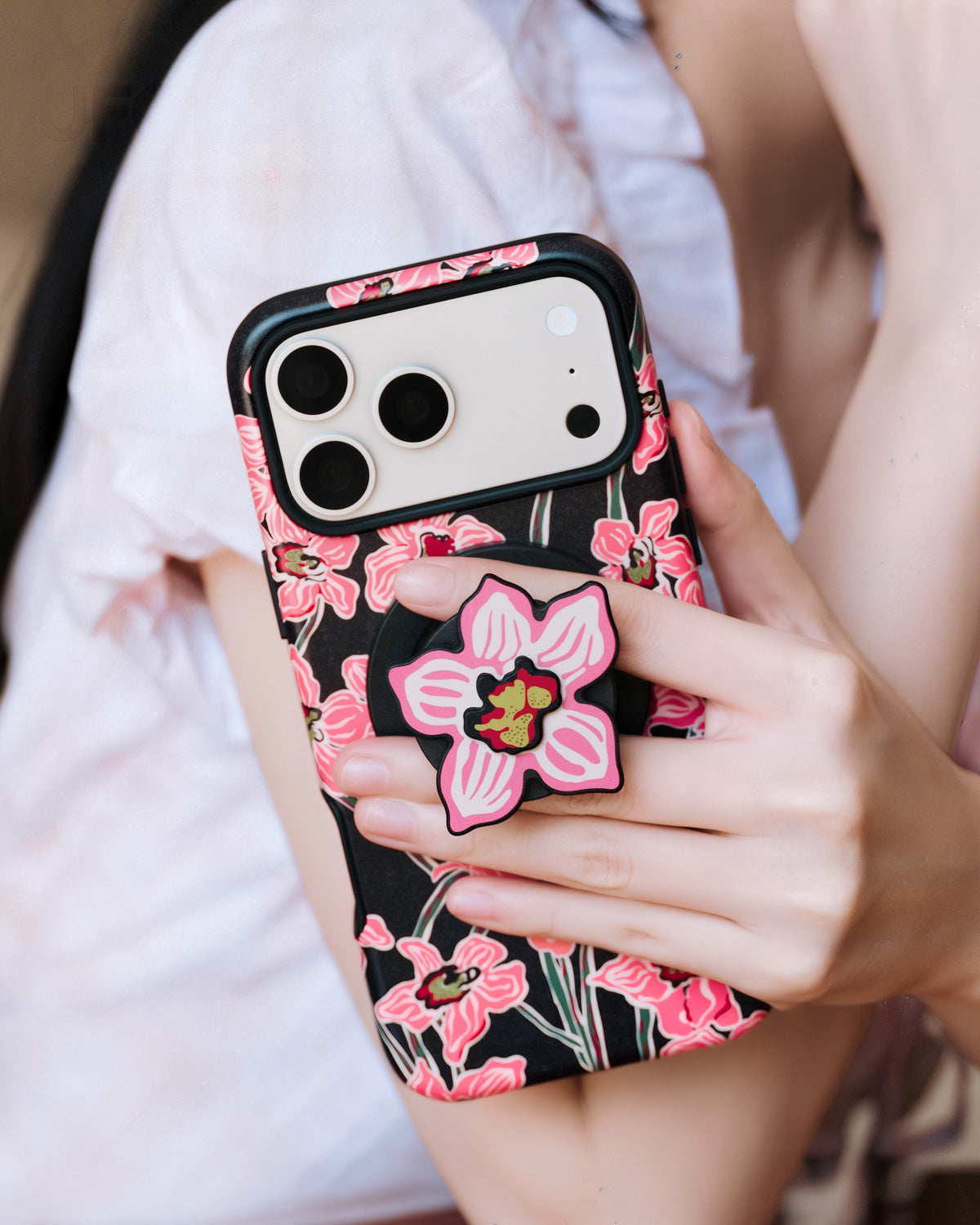 MIDNIGHT ORCHID NA CASE NG TELEPONO