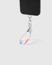 BLUSH FLOWER CLUSTER PHONE STRAP
