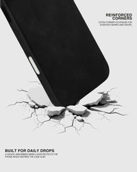 VINTAGE LEATHER PHONE CASE — BLACK