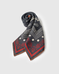 SADDLE BANDANA SILK SCARF