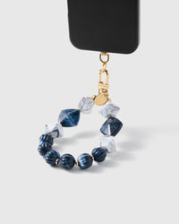 STRAP NG TELEPONO NA MAY SAPPHIRE MARBLE CLUSTER